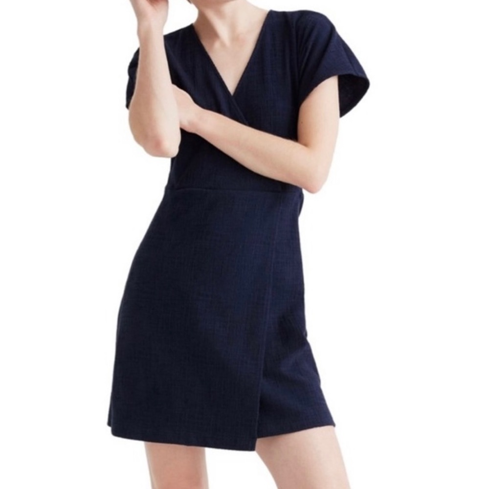 Madewell Navy Blue Cross Front Dress